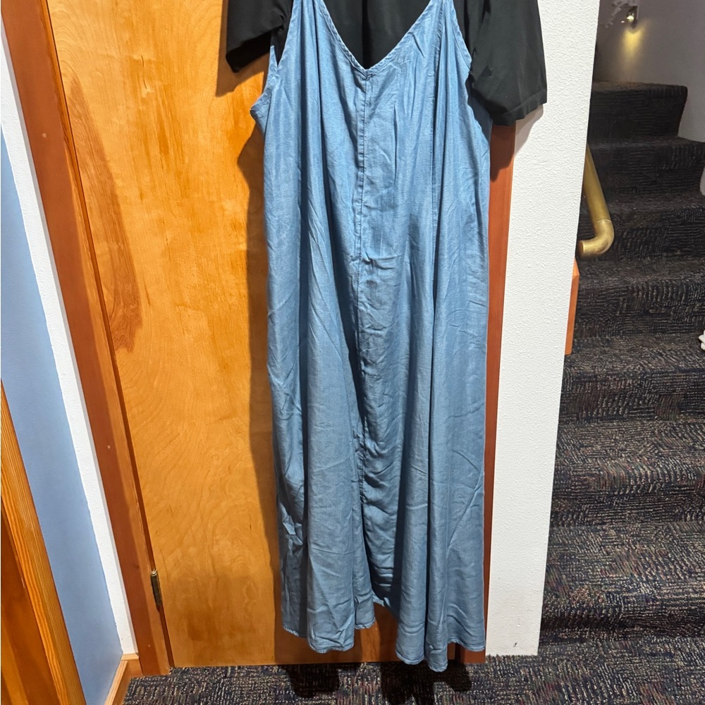 Torrid Medium Wash Denim Maxi Dress